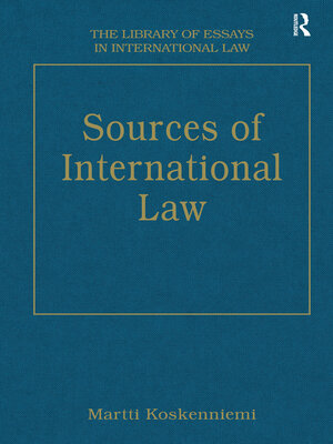 cover image of Sources of International Law